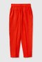 Woman's red 100% linen elastic waist pants - 2