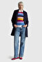 Women's Multicolor 100% Wool Striped Shetland Sweater - 5