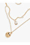 Steel Mixed Pearl Detailed Dangle Multi-Pendant Necklace - 2