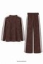 Washable Fabric Striped Suit Brown - 2