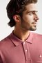 Men's dark pink regular fit short sleeve polo t-shirt - 6