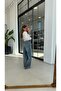 Stitched Lightweight Balloon Cut Jean Blue - 4