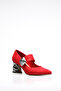 Red Suede Women's Heels - 3
