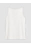 Vizyon New Season White Plus Size Women's Undershirt with Lace Detail - 5