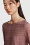 Women's Dusty Rose Viscose and Cashmere Blend Slim Fit Long Sleeve T-Shirt - 6