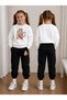 Girl's Tracksuit Set Crew Neck Sweatshirt Top and Bottom Set 3 Threaded Yarns Winter Style