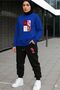 Women's Unisex Oversize Sweatshirt Tracksuit Set Winter Sweatshirt Seasonal 2 Thread Jogging Pants