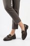 Rusberte nonu tokalı women's ballerina coffee crochet