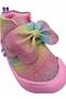 Baby First Step Shoes with Circular Straps and Silvery Bows - 2