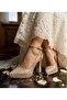 Elegant Glittery Platform Heeled Bridal Shoes - Feli̇syabuti̇k - 2