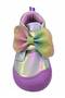 Baby First Step Shoes with Circular Straps and Silvery Bows - 3