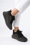 Women's High-Sole Walking Shoes with Stone Detail - 2