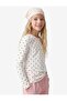 Cotton Long Sleeve Crew Neck Polka Dot T-Shirt