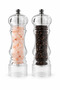 2-Piece Transparent Acrylic Salt and Pepper Mill 18 cm Manual Spice Grinder Set