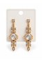 Xuping Rose Color Zircon Stone Geometric Dangle Earrings
