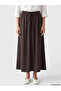 Lcw Grace Brown Flared Skirt with Elastic Waist - 2