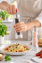 2-Piece Transparent Acrylic Salt and Pepper Mill 18 cm Manual Spice Grinder Set - 2