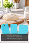 3-Piece Dough Cutter, Scraper and Cake Decorator Set Blue Plastic Shaper - 7