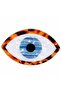 Large Size Latch Buckle with Blue Eye Figure – Brown - 2