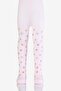 Girl's Azra Patterned Glitter Printed Micro 50 Pantyhose - Pink - 2