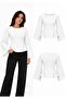 Skirt with Flywheel Detail Modal Fabric Spanish Sleeve Trend Blouse - 4