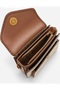 Small Size Stylish Design Women's Hand and Shoulder Bag with Monogram and Chain Knit Detail Logo Camel - 7