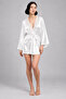 Women's Collar Lace Detailed Spanish Style Short Dressing Gown - 3