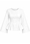 Skirt with Flywheel Detail Modal Fabric Spanish Sleeve Trend Blouse