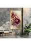 Elegant Burgundy Peonies Canvas, Abstract Floral Wall Art, Gold Accent Flowers, Modern Botanical Canvas, Romantic Home Decoration 40x60 Gallery Wrapped - 3
