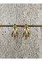 Special Series Triple Ring Design Medium Size Gold Earrings - 5