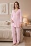 Maternity Breastfeeding Adjustable Waist Pajama Set with Features for Pregnant Women Effortt - 2