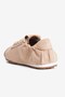 Women's Suede Sneaker with Elastic Back and Accessories, Sports Shoes Moya Beige - 4