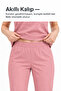 Pink Women's Nurse and Doctor Uniform V-Neck Relaxed Fit Flared Bottom Top Set - 3