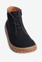 Women's Suede Boots with Zipper and Crepe Sole, Dune Black - 3
