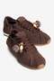 Women's Suede Sneaker with Back Elastic and Accessories, Sports Shoes Moya Brown - 3