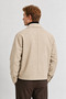 Men's Beige Jacket Premium Double Zipper Classic Collar Casual Stylish Jacket - 5