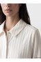 Shirt Collar Striped Dobby Women's Tunic - 3