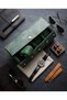 Genuine Leather Green Vintage Crazy Horse Leather Four Luxury Watch Roll and Travel Watch Box - 4