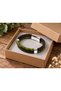 Orseno Mosswrap Black Leather Men's Bracelet - Vibrant Green Braided Spiral Detail - 2