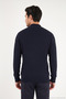 Knitted Patterned Zippered Stand Collar Knitwear Cardigan Men's Cardigan 7028918 - 7