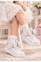 Girls' Stoned Bowknot Velcro Flexible Sole Sports Shoes for School and Daily Use - 5