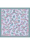 Tivil Silk Scarf 9300-50 Water Green Mixed Pattern - 3