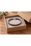 Morvani Sandband Brown Leather Men's Bracelet - Thin Double Strip Design - 2