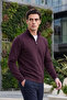 Cotton Half Zipper Stand Collar Sweater Men's Sweater 5905882