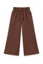 Girl's Cotton Brown Striped Heart Embroidery Patterned Long Sleeve Tracksuit Set - 6