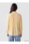 Yellow Hakim Collar Cotton Women's Shirt Tunic - 4