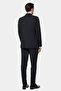 Slim Fit Black Crepe Pattern Tuxedo Suit - 8