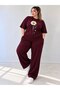 Women's Oversize Tracksuit Set – Wide-Leg Pants & T-Shirt 2-Piece Set - 2