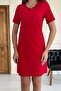 Red Short Sleeve Atlas Mini Dress - 4