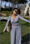 Gray Bailey Blouse Pants Set - 8